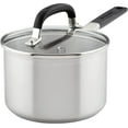 thumbnail image 1 of KitchenAid - Casserole en Acier Inoxydable Brossé avec Repères de Mesure et Couvercle, Compatible avec Cuisinière à Induction (1,9 L/2 Qt), 1 of 8
