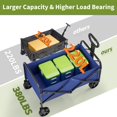 thumbnail image 2 of Garveelife foldable utility wagon all-terrain wheels drink holders adjustable handle 380lbs capacity ideal para para shopping camping y gardening, 2 of 7