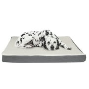 PETMAKER Orthopedic Sherpa Top Pet Bed - Memory Foam and Removeable Cover, Gray