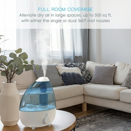 Pure Enrichment - MistAire XL Ultrasonic 1 Gal. Cool Mist Humidifier - White