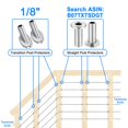thumbnail image 4 of [Patent Design] CKE 40 Pack 45 Degree T316 Marine Grade Stainless Steel Angle Beveled Protector Sleeves Wood Post Protector for 1/8"" Wire Rope Cable Railing Come with a Free Drill Bit, 4 of 7