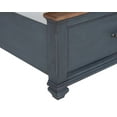 thumbnail image 4 of Queen Size Platform Bed Frame, Bridgevine Home Americana Sleigh Bed with Two Drawers,Wood Slats Support with Corduroy Blue Finish, 4 of 7
