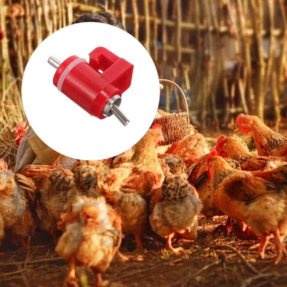 LEORX 10Set Red Automatic Poultry Water Nipples For Chickens And Pigeons In 1.5in