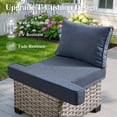 thumbnail image 5 of Ovios 6-Piece Outdoor Patio Furniture Set with Solar-Powered Lighted Coffee Table, All-Weather Wicker L-Shaped Sectional Sofa, Denim Blue, 5 of 12
