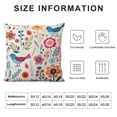 thumbnail image 5 of TIAOTIAOHOU Pillow Case Flowers Birds Leaves Country Garden Floral Cute Summer Pillow Cover Protector Pillow Sham Standard Pillowcase Zippered, 5 of 5