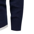 thumbnail image 5 of qelini Mens Crewneck Sweaters Pullover Stretchy Knitted Sweaters Solid Long Sleeve Tops Dressy Fall Blouses, 5 of 5
