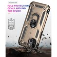 thumbnail image 3 of Entronix iPhone 13 Case,iPhone 13 (6.1) Cover Military Grade Shockproof Heavy Duty Protective Phone Case with Kickstand for iPhone 13 Gold, 3 of 5