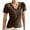 Coffee, variant on fatyb V Neck T Shirts for Women Casual Short Sleeve Slim Tops Plain Summer Womens Basic Tees Blouses