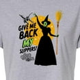 thumbnail image 3 of The Wizard of Oz - Give Me Back My Slippers - Juniors Cropped Cotton Blend T-Shirt, 3 of 5