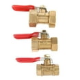 thumbnail image 3 of ZheElen Valve à Bille en Laiton Fileté Polyvalent pour de Multiples Utilisations FF 16mm Rouge 1Set, 3 of 6