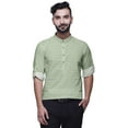 thumbnail image 4 of BESTMAN Chemises à Manches Retroussables Imprimées pour Hommes Kurta Courte Chemise à Col Mandarin, 4 of 6