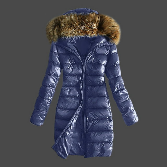 Manteaux Matelassés d'Hiver Chauds pour Femmes à Col, Veste à Capuche, Hauts