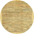thumbnail image 1 of Ahgly Company Machine Washable Indoor Round Abstract Cinnamon Brown Area Rugs, 4' Round, 1 of 7