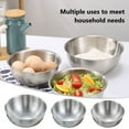 thumbnail image 1 of Fiudx Juego de Cuencos de Acero Inoxidable, Construcción de Gran Espesor, Interior y Exterior Brillantes, Ideal para Mezclar y Servir, Multiusos para Cocinar, Hornear, Actividades Al Aire Libre, Comi, 1 of 3