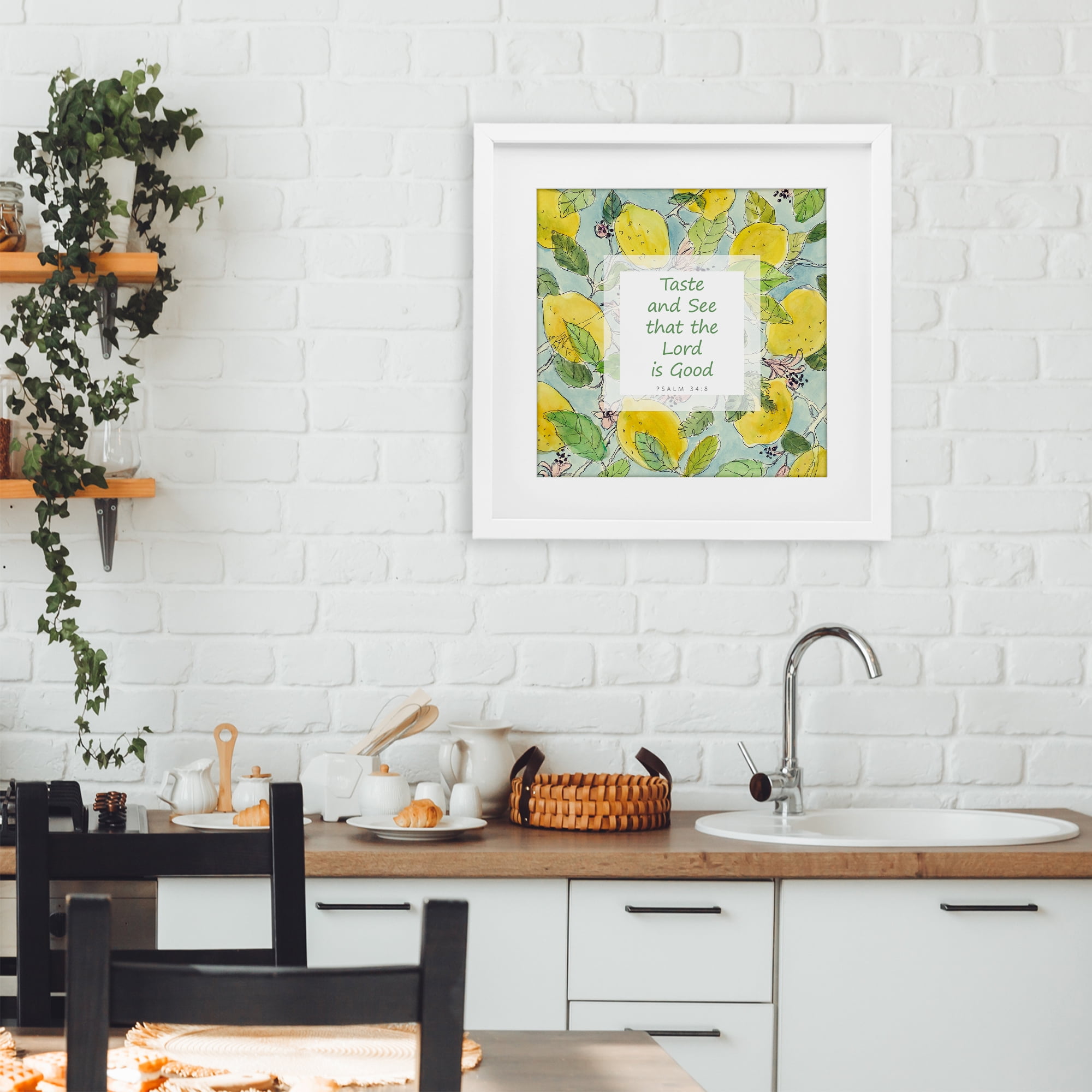 Stupell Industries Taste & See Lord Is Good White Framed Print Under Glass, design by Lanie Loreth