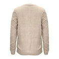 thumbnail image 5 of NMMUED Sweaters for Women Pullover Sweaters for Women V Neck Sweaters for Women Knit Sweater for Women, Beige L, 5 of 9