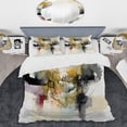 thumbnail image 2 of Designart "Harmonious Alizarin Tones" Abstract Liquid Ink Bedding Covert Set - Modern Black Abstract Bed Set With 1 Sham, 2 of 6