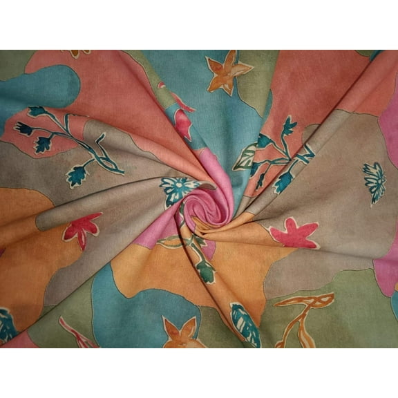 100% linen Floral digital print fabric 44" wide [ 13046 ]