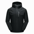 thumbnail image 2 of Sentmoon Jackets Solid Color Long Sleeve Drawstring Hooded Neck Men Coat Plus Size Zipper Windbreaker Waterproof Womans Clothes with Pockets Fall and Winter Streetwear for Walking and Daily, 2 of 3