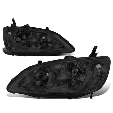 - For 04-05 Honda Civic Headlight Smoked Housing Clear Corner Headlamp EM/ES 2/4 Door Left+Right