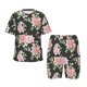 thumbnail image 1 of Balery Rose Flowers Conjunto de Pijama Infantil de Manga Corta con Estampado – Ropa de Dormir de Algodón Suave-XX-Large, 1 of 6