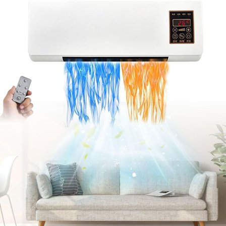 BUERCWS 8,000 btu Wall Mounted Air Conditioner with Heat Function, 115V, Wall AC Unit for Rooms up to 350 Sq.Ft. with Remote, Quiet, High Efficiency, Climafy Air Conditioner