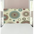thumbnail image 1 of Beige Headboard, Vintage Ornate Round Motifs Forms Oriental Nostalgic Art Old World in Retro Style, Upholstered Decorative Metal Bed Headboard with Memory Foam, Twin Size, Multicolor, by Ambesonne, 1 of 4