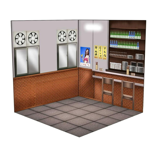 Modelo de Bricolaje perfke vitrina de fondo para escena de Tablero de fondo