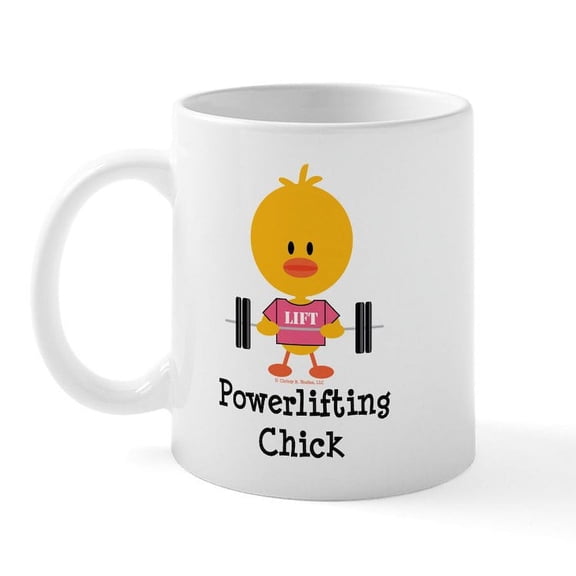 CafePress - Powerlifting Chick Mug - 11 oz Ceramic Mug - Novelty Coffee Tea Cup