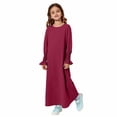thumbnail image 1 of EnJoCho Robe Abaya pour Filles à Col Ras du Cou, Maxi, Kaftan de Prière pour le Ramadan et la Mosquée, Robe Confortable et Modeste pour Tous les Jours, Fête des Fêtes, Robe pour Enfants, 1 of 4