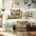 thumbnail image 2 of Throw Pillow Covers 20x20 Set of 4 Farmhouse Pillow Covers Camel Home Sweet Home Cushion Cases for Sofa Couch Living Room Outdoor Home Decor, 2 of 6