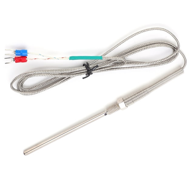 Termocouple de Sonda, Sensor de Temperatura de Tipo K de 100 mm Thermocouple Conexión simple Rendimiento ESTABLE PARA MEDICINA PARA LA Industria Química