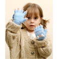 thumbnail image 3 of Coerni Toddler Soft Flip Top Gloves Kids Baby Boys Girls Winter Warm Knit Fingerless Mitten Children Knit Mittens Kid Glove Winter Girl, 3 of 4