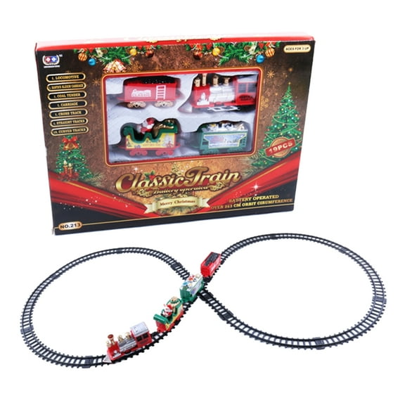 Yokua Kids Christmas Train Set Battery Powered Train Toy with Music Perfect Gift