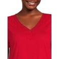 thumbnail image 4 of RealSize Women's Plus Lace V-Neck Tee with Short Sleeves, 4 of 5