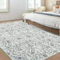 thumbnail image 3 of Shininglove Living Room Area Rugs 5x7ft, TPR Non-Slip Back Machine Washable Floor Carpets for Bedroom Dining Room Home Office(Grey/Beige), 3 of 8