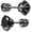 Black-5MM, variant on G23 Implant-Grade Titanium Screw Earrings, 20g, Pure Titanium Studs, Suitable for Sensitive Ears, 5A Cubic Zirconia Titanium Earrings, Unisex Reversible Earrings