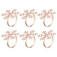 thumbnail image 3 of Amosfun 6 Pcs Christmas Snowflake Shaped Napkin Rings Party Dinning Table Setting Decoration (Rose Gold), 3 of 9