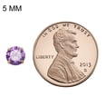 thumbnail image 4 of Precious Stars 14K Yellow Gold Cubic Zirconia 5-mm Birthstone Screwback Earring Studs-February, 4 of 5