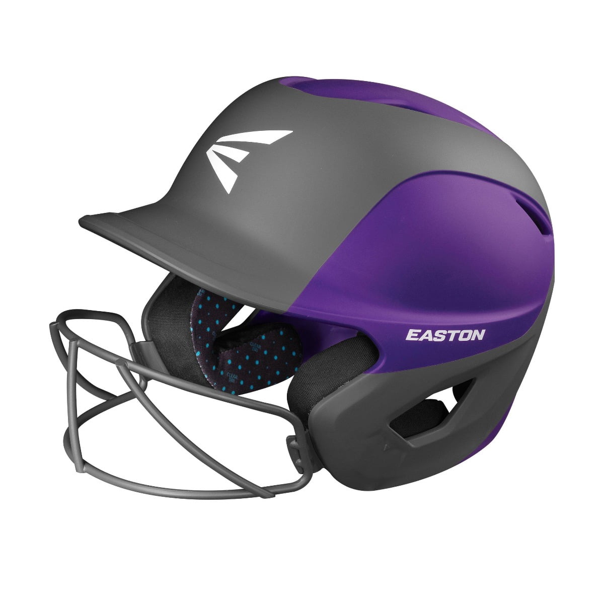 Easton Ghost 2-Tone Matte Softball Helmet - M/L | Purple/Charcoal | M/L