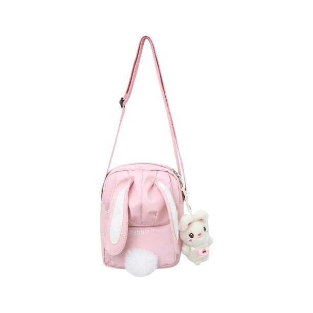 Bolsa Bonitos cruzados de conejo de hombro simples para mujer con colgante Kawaii (rosa) Ehuebsd Para Estrenar