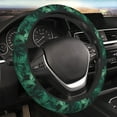 thumbnail image 5 of Gaeub Green Leave Fern Breathable Stretch Elastic Steering Wheel Cover, Cool in Summer and Warm in Winter, Universal 15 inch, 5 of 6
