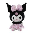 thumbnail image 3 of Juguete de peluche Sanrio Demon Kuromi, gatito sentado suave, muñeco de peluche con vestido, lindo para niños, animales Unisex, perro de peluche al vacío, aceptable, 3 of 4