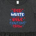 thumbnail image 4 of Inktastic Cousins Crew Red White and Blue 4th of July Girls Toddler Dress, 4 of 5