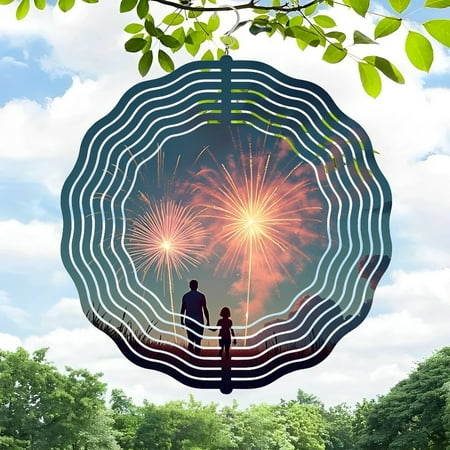 3D Metal Hanging Wind Spinners – Concentric Waves Design with Silhouetted Figures – Perfect for Yard and Garden Decor Vibrant Fireworks Background 3D Metal Hanging Wind Spinners – Concentric Waves Design with Silhouetted Figures – Perfect for Yard and Garden Decor Vibrant Fireworks Background