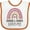 White and Orange, variant on Inktastic Grandma and Grandpa Love Me Girls Granddaughter Rainbow Girls Baby Bib