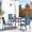 Blue, variant on U-HOMY 5-Piece Patio Dining Set with Textilene Chairs and Iron Round Table, Outdoor Furniture with Umbrella Hole for Backyard Deck