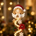 thumbnail image 5 of Glowing Angel Christmas Door Hanger, Warm LED Lights Christmas Decorations - Festive Lighted Designs, Space-Saving Holiday Ornament, Indoor Outdoor Wall Decor for Holiday Gifts, 5 of 5