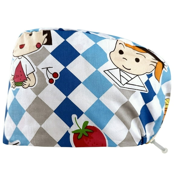 JZROCKER Elegant Print Hat Doctors Hat Cotton Sweatband Hat Unisex Scrub Hospital Hat for Surgeries and Lab Work