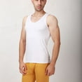 thumbnail image 3 of SWSMCLT Men's Soft Tank Top Workout Home Basic Spring Top Vest Sleeveless Summer Loose Casual Spandex Cozy White 5X-Large, 3 of 4